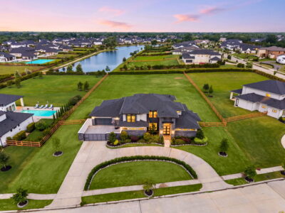 Aerial view of Fulshear neighborhoods in Fort Bend County