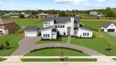 Aerial view of the Fulshear housing market in a master-planned community in 2026.